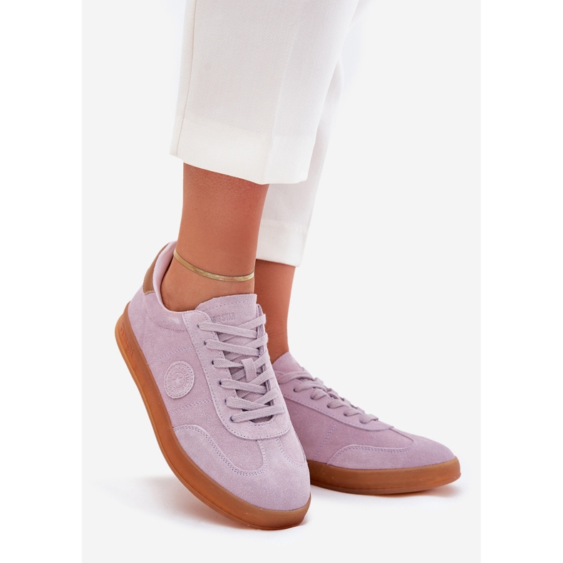 Women's Suede Sneakers Big Star RR274850 Hi-Polish Violet System lilla 1