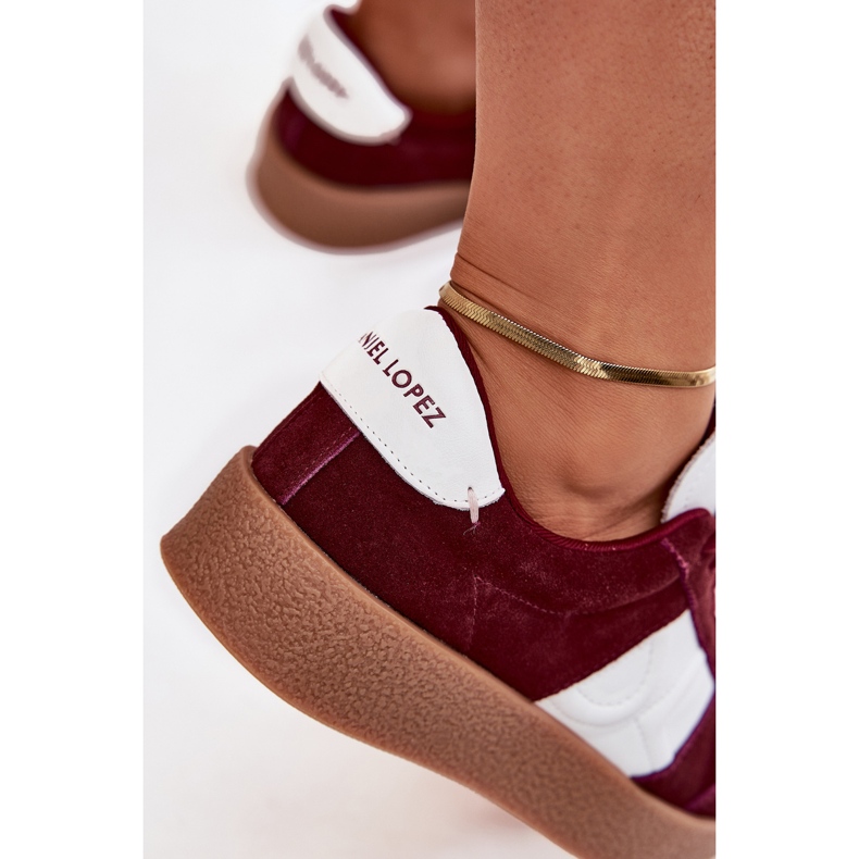 Women's Suede Sneakers Big Star af Daniel Lopez SS2D4023 Bourgogne rød 2