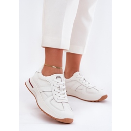 Women's Leather Sports Shoes Sneakers Big Star af Daniel Lopez SS2D4042 White hvid 2