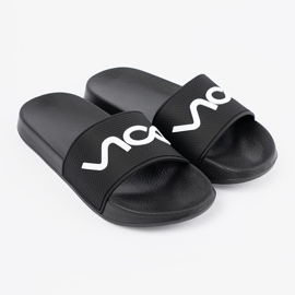 Shelvt Sort flip -flops med inskriptionen 1