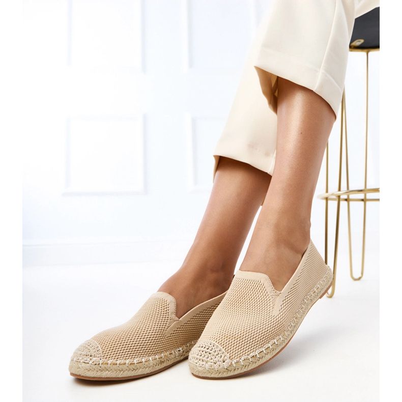 Beige Espadrilles på Luna -platformen 2