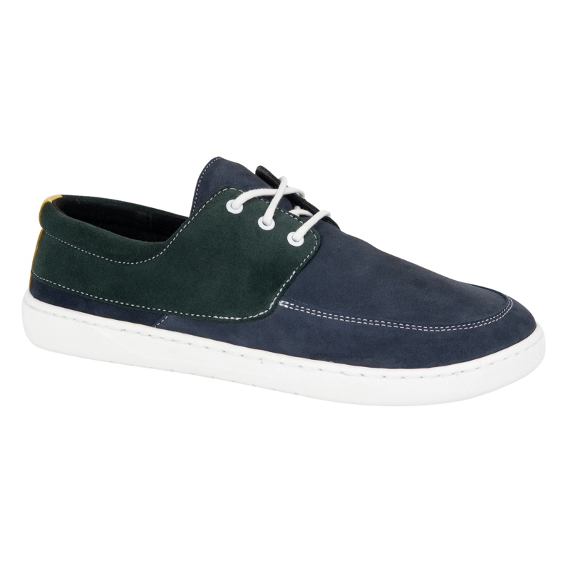 Olivier Kvinders moccasins barfodet 0797W marineblå lædersko 2