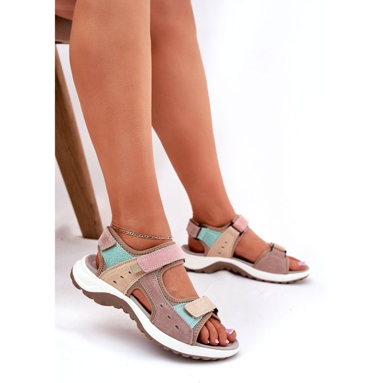 Women's Leather Sandals McKeylor 95347 Beige 5