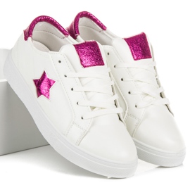Bundne sneakers med en stjerne hvid 2