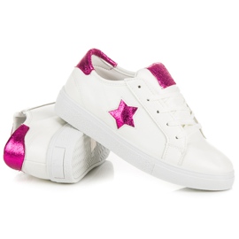 Bundne sneakers med en stjerne hvid 1