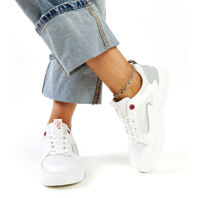 Cross Jeans Kvinders hvide sports -sneakers krydser jeans 3