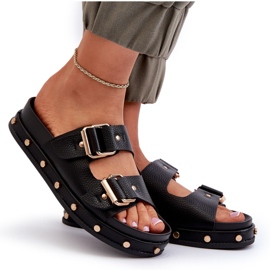 Kvinders flip flops på platformen Big Star NN274082 Sort 7