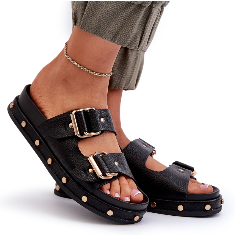Kvinders flip flops på platformen Big Star NN274082 Sort 7