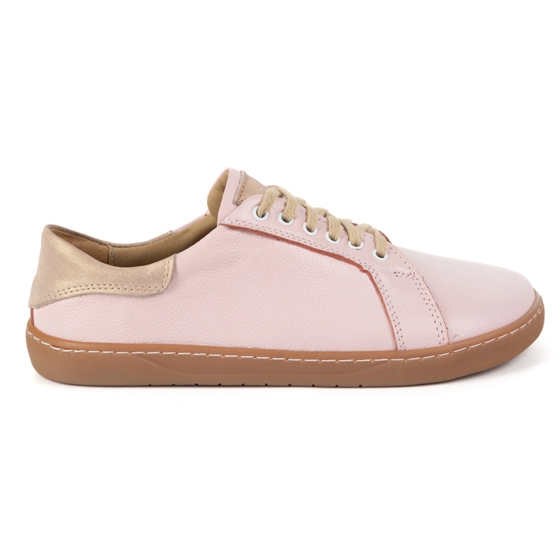 Olivier Aura: Kvinders lyserøde barfodede læder sneakers Fashionable Minimalist Shoes, Zero Drop 2