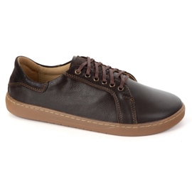 Olivier Aura: Brown Women's Minimalist Leather Shoes Barfoot sneakers med nul dråbe brun 2