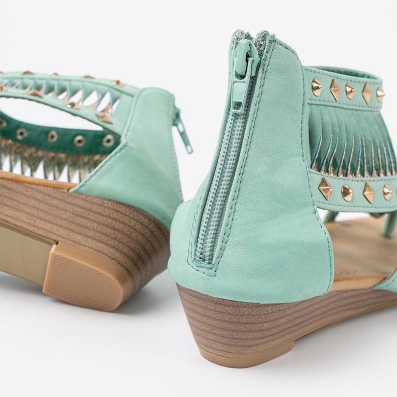 Shelvt Turkis sandaler med boho studs 1