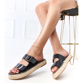 Sorte Espadrilles med Kasina spænder 2