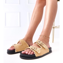 Brun flip -flops med samele spænder 1