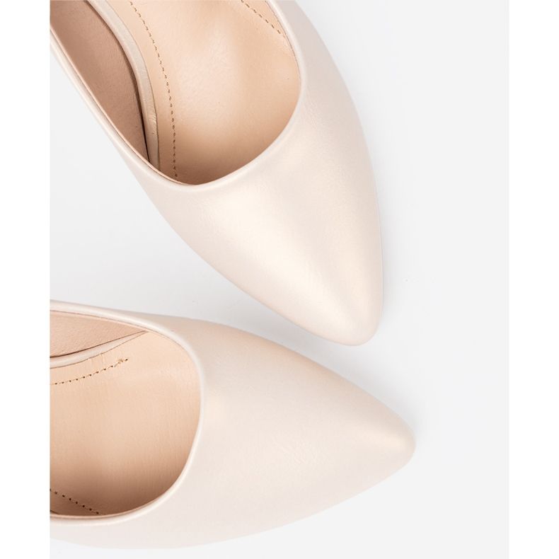 Sergio Leone Elegante højhælede pumps til kvinder med hvid perle 1
