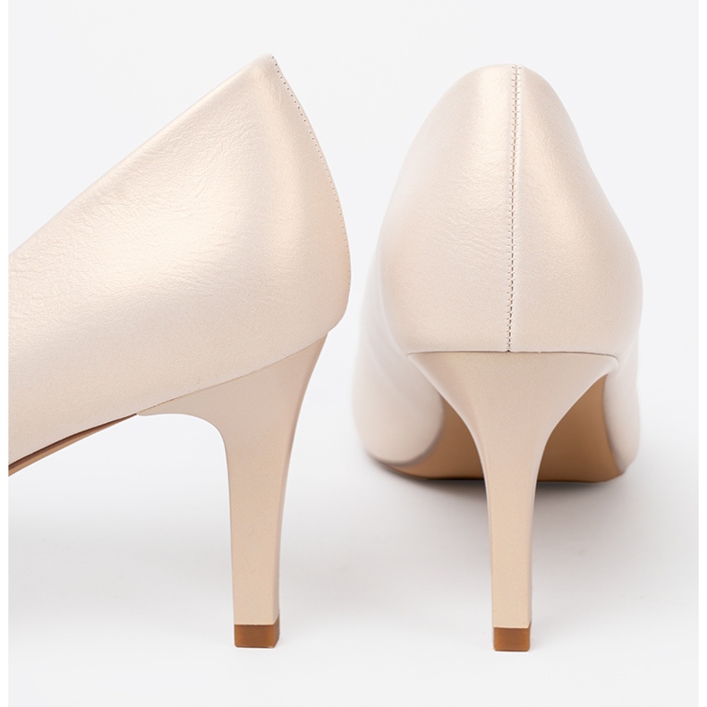 Sergio Leone Elegante højhælede pumps til kvinder med hvid perle 2