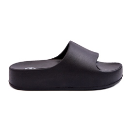 Kvinders flip flops på platformen sort skum 4