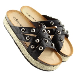 Sorte espadriller CK22P sorte hjemmesko 2