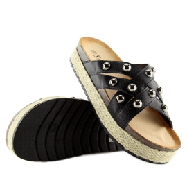 Sorte espadriller CK22P sorte hjemmesko 1