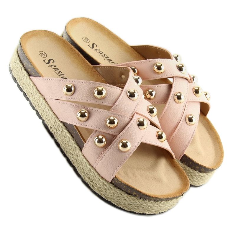 Hjemmesko espadrilles pink CK22P pink lyserød 2