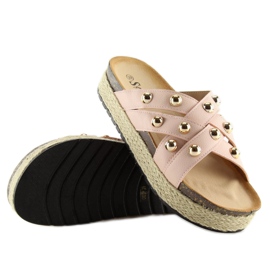 Hjemmesko espadrilles pink CK22P pink lyserød 1