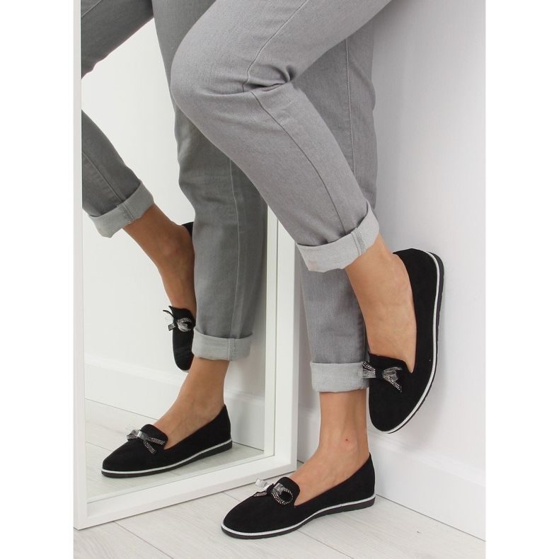 Sorte loafers til kvinder JN-182 sorte 1