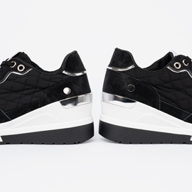 Shelvt Sorte wedge sneakers til kvinder 2