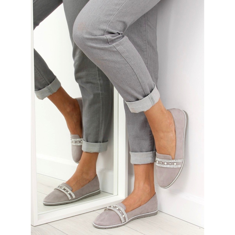 Grå Loafers lordsy grå JN-181 grå 2