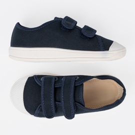 Shelvt Marineblå sneakers til velcro 1