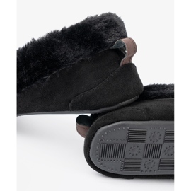 Shelvt Bløde, sorte hjemmesko som loafers med en bue 1