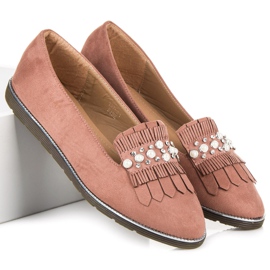 Loafers med et ornament lyserød 2