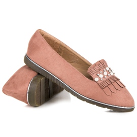 Loafers med et ornament lyserød 1