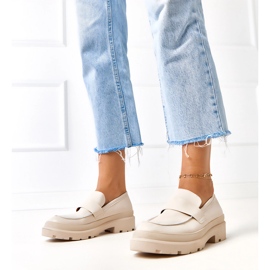 Beige Mocasins lavet af Eco -Leather Seraphin 2