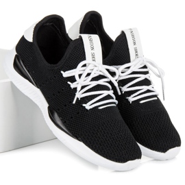 Gennembrudte sneakers sort 2