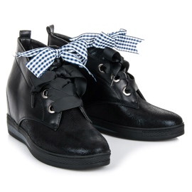 Vinceza Sorte sneakers med bånd 1