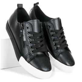 Sneakers på platformen sort 1