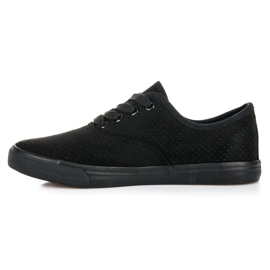 Openwork sneakers i ruskind sort 1