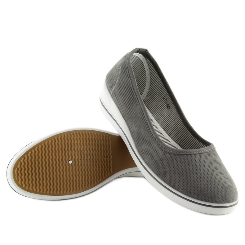 Mørkegrå ballerinaer DK.GRAY 1