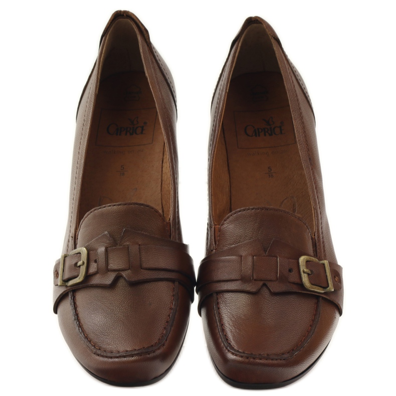 Caprice lave sko pumps damesko 24305 brun 4