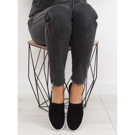 Sorte XL07P Sorte slipony sneakers 2