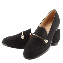 Sorte sorte loafers til kvinder T315P Sort 2