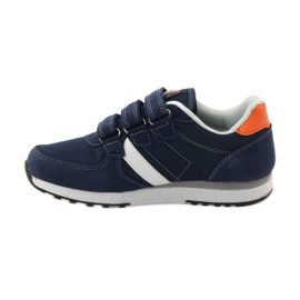 American Club Amerikanske sneakers med læder indersål marineblå orange hvid 2