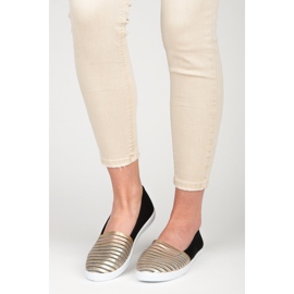 Mckeylor Sort og guld slip on sneakers 2
