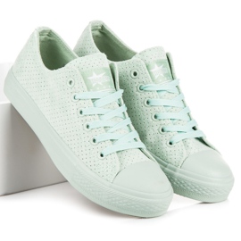Mint sneakers i ruskind grøn 2