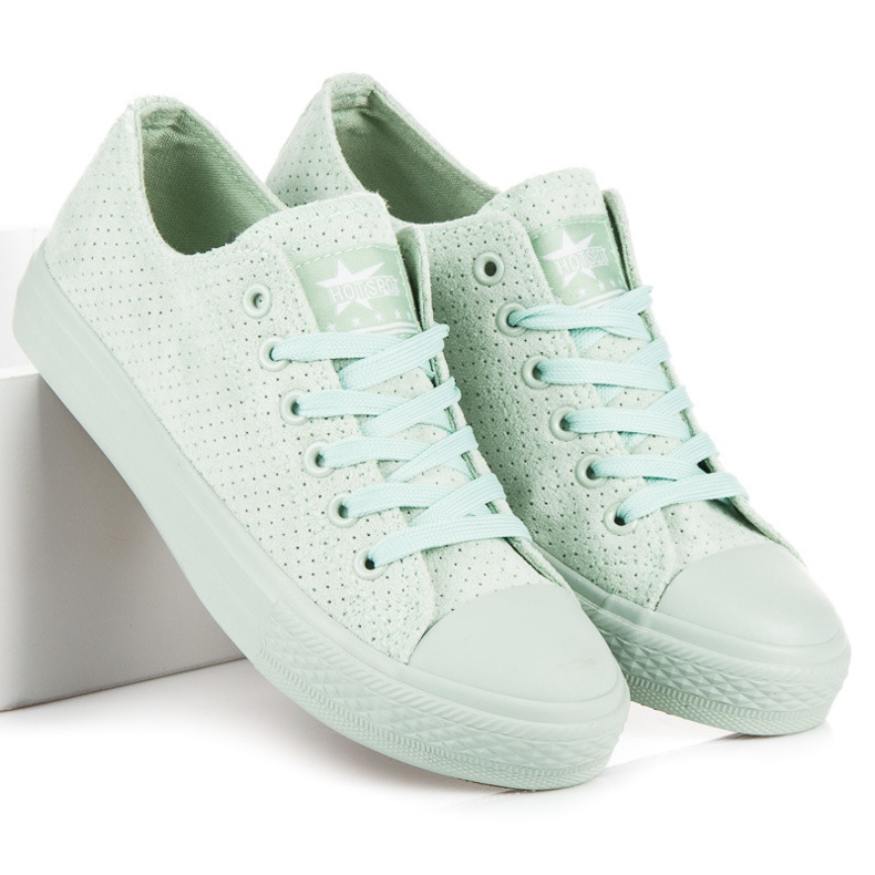 Mint sneakers i ruskind grøn 2