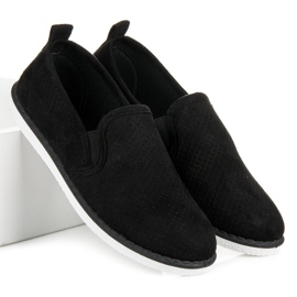 Bestelle Gennembrudte slipons sort 2