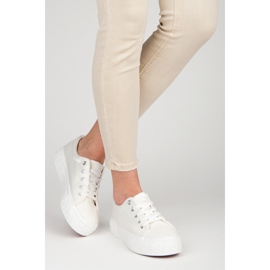 Kylie Satin sneakers på platformen hvid 1