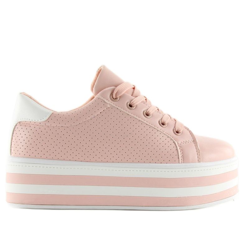 Pink pink sneakers på høj sål lyserød 1
