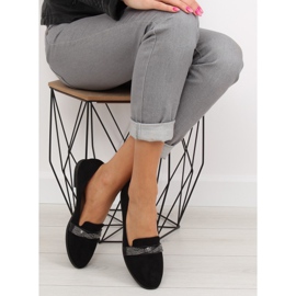 Sorte sorte loafers til kvinder H8-110 Sort 2