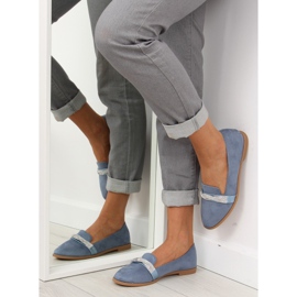 H8-110 Blå blå loafers til kvinder 1