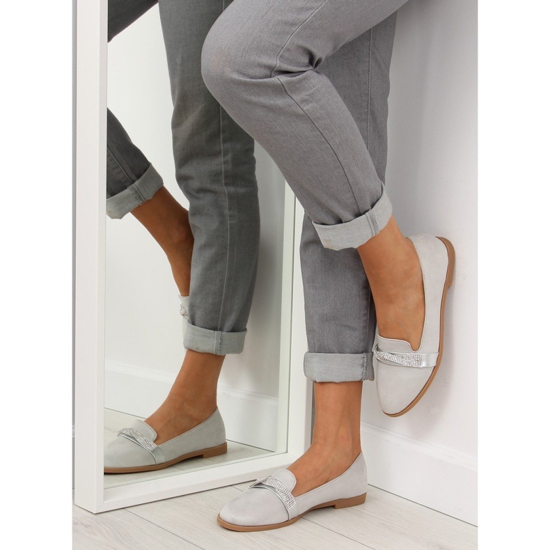 Grå Dame grå loafers H8-110 Grå 1